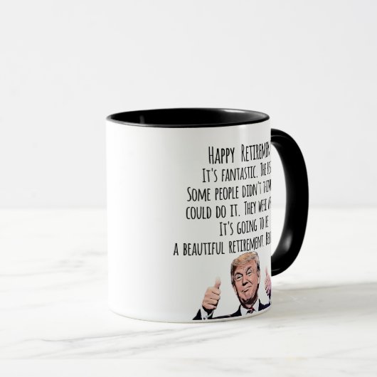 Funny Trump Retirement, MAGA Political Humor Mok (Voorkant rechts)