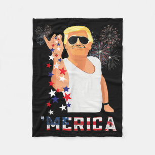 Funny Trump Salt Merica Freedom 4e juli cadeautjes Fleece Deken