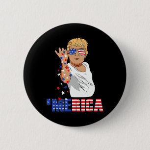 Funny Trump Salt Merica Freedom 4e juli cadeautjes Ronde Button 5,7 Cm