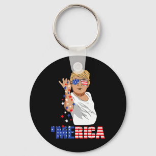Funny Trump Salt Merica Freedom 4e juli cadeautjes Sleutelhanger