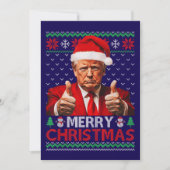 Funny Trump Santa Hat Merry Christmas Ugly Gift Feestdagenkaart (Voorkant)