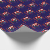 Funny Trump Santa's Favorite President Christmas Cadeaupapier (Hoek)