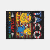 Funny Trump Taco Trump Always Chickens Out 6 Fleece Deken (Voorkant (Horizontaal))