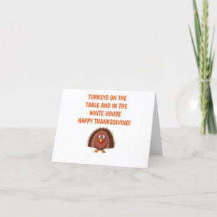 Funny Trump Thanksgiving Dinner Card Feestdagen Kaart