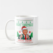Funny Trump Ugly Xmas Sweater Make Christmas Great Koffiemok (Links)