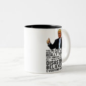 Funny Trump Vaderdag Gift for Husband Tweekleurige Koffiemok (Voorkant rechts)