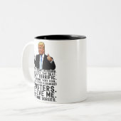 Funny Trump Vaderdag Gift for Husband Tweekleurige Koffiemok (Voorkant links)