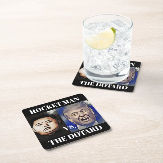 Funny Trump Versus Kim Jong Un Bar Onderzetters (Insitu)