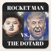 Funny Trump Versus Kim Jong Un Bar Onderzetters (Voorkant)