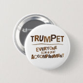 Funny Trumpet Gift Ronde Button 5,7 Cm (Voorkant /achterkant)