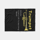 Funny Trumpet gods geeft marchingband Fleece Deken (Voorkant (Horizontaal))