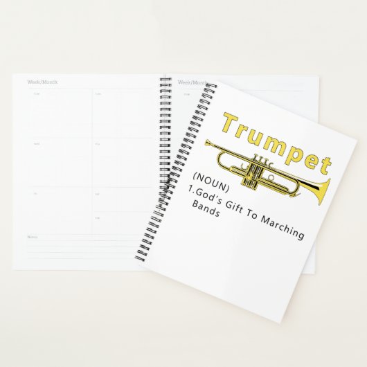 Funny Trumpet gods geeft marchingband Planner (Display)