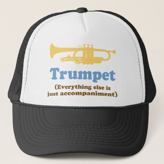 Funny Trumpet Joke Trucker Pet (Voorkant)