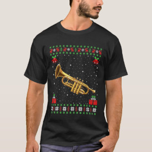 Funny Trumpet Music Lover Xmas Ugly Trumpet T-shirt