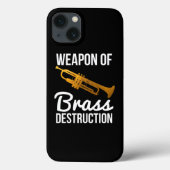 Funny Trumpet Player Gift Weapon of Brass Destruct Case-Mate iPhone Case (Achterkant)