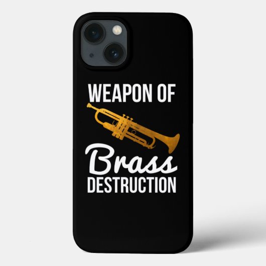 Funny Trumpet Player Gift Weapon of Brass Destruct Case-Mate iPhone Case (Achterkant)