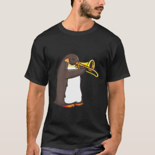 Funny Trumpet Player Penguin Shirt voor Marching B