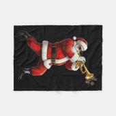Funny Trumpet Santa Christmas Graphic Player Trump Fleece Deken (Voorkant (Horizontaal))