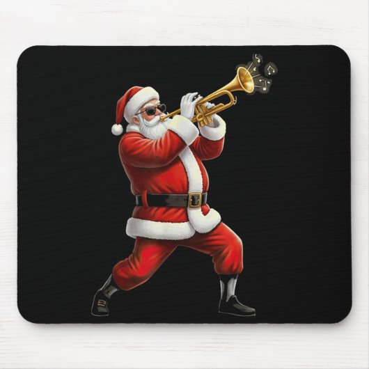 Funny Trumpet Santa Christmas Graphic Player Trump Muismat (Voorkant)