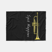 Funny Trumpet Spit gebeurt in de band Fleece Deken (Voorkant (Horizontaal))