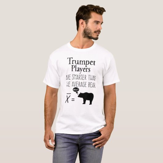 Funny Trumpet T-shirt - Gemiddeld Beer (Voorkant volledig)