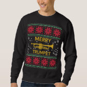 Funny Trumpet Ugly KerstSweater Trui (Voorkant)