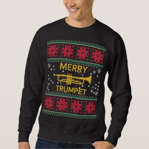 Funny Trumpet Ugly KerstSweater Trui