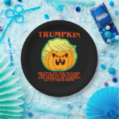 Funny Trumpkin Papieren Bordje (Feest)