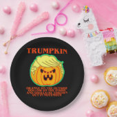 Funny Trumpkin Papieren Bordje (Feest)
