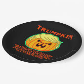 Funny Trumpkin Papieren Bordje (Gekanteld)