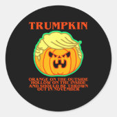 Funny Trumpkin Ronde Sticker (Voorkant)