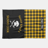 Funny Trust nooit Skinny Cook Yellow Black Play Theedoek (Horizontaal)