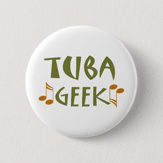 Funny Tuba Geek Gift Ronde Button 5,7 Cm (Voorkant)