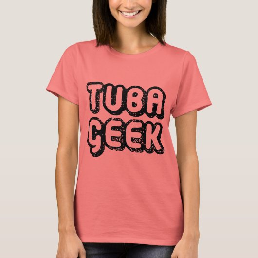 Funny Tuba Geek Retro T-shirt (Voorkant)