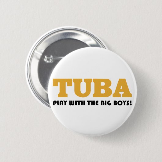 Funny Tuba Quote Button (Voorkant /achterkant)