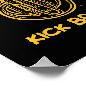 Funny Tuba speelt Kick Brass Musician Music Poster (Hoek)