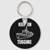 Funny Tug Boat Captain Graphic  Sleutelhanger (Voorkant)