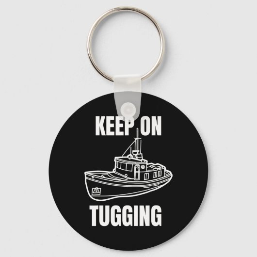 Funny Tug Boat Captain Graphic  Sleutelhanger (Voorkant)
