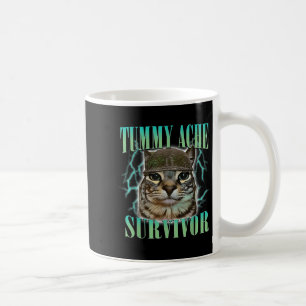 Funny Tummy Ache Survivor Cat Meme Gezegde Cats An Koffiemok