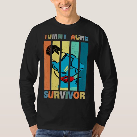 Funny Tummy Ache Survivor T-shirt (Voorkant)