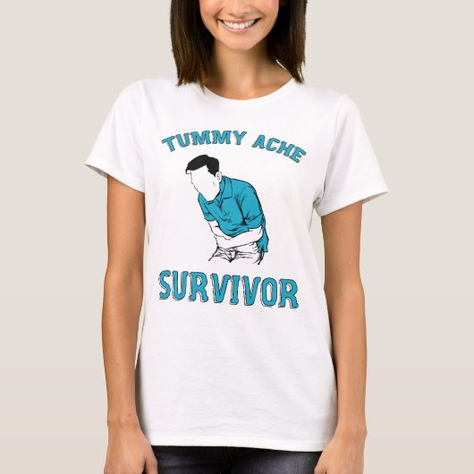 Funny Tummy Ache Survivor voor mannen T-shirt (Voorkant)