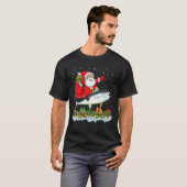 Funny Tuna Fish Lover Santa Riding Tuna Kerstmis T-shirt (Voorkant volledig)