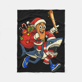 Funny Tung Tung Sahur Riding Tralala Xmas Italian  Fleece Deken