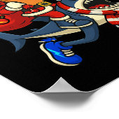 Funny Tung Tung Sahur Riding Tralala Xmas Italian  Poster (Hoek)