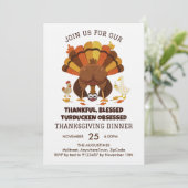 Funny Turducken Thanksgiving Dinner Kaart (Staand voorkant)