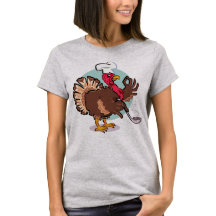 Funny Turkey Chef Cartoon