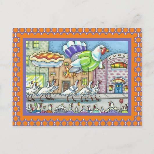 FUNNY TURKEY DAAG PARADE HELIUM BALLOONS BRIEFKAART (Voorkant)