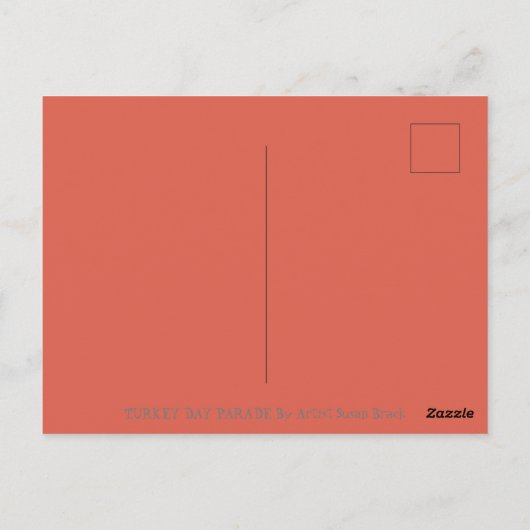 FUNNY TURKEY DAAG PARADE HELIUM BALLOONS BRIEFKAART (Achterkant)