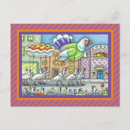 FUNNY TURKEY DAAG PARADE HELIUM BALLOONS BRIEFKAART (Voorkant)