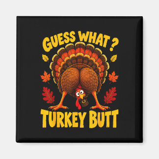Funny turkey day butt thanksgiving feast food magneet